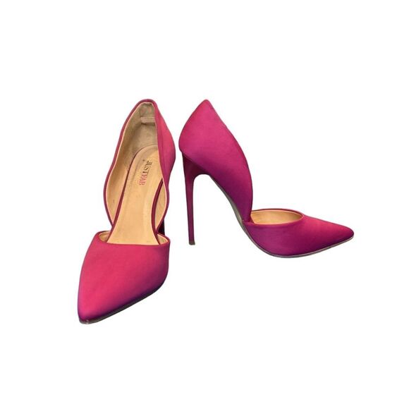 Women's JustFab‎ Satin Pink Heels Size 8 - Picture 1 of 2